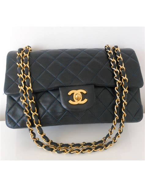 sac chanel bleu marine n 5|Mini sac classique, Laine, coton, fibres mélangées & métal.